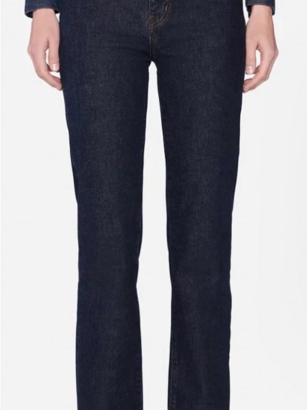Frame Denim Dark Indigo Straight Leg Jeans